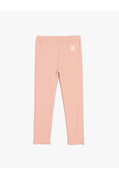 Koton Cotton Elastic Waist High Waisted Basic Leggings