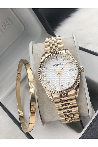 Homies Women's Watch New Season with Steel Bracelet Gift Hmse- 202062224