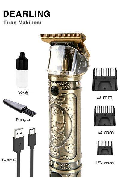 Dearling Dijital Ekranlı Şarjlı Tıraş Makinesi Saç Sakal Lazer  Öncesi Kol Bacak Yanak Koltuk Altı Vücut