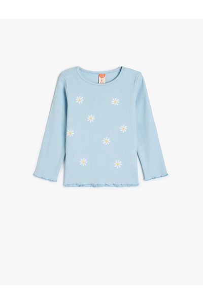 Koton Tricou cu mânecă lungă din bumbac cu imprimeu floral