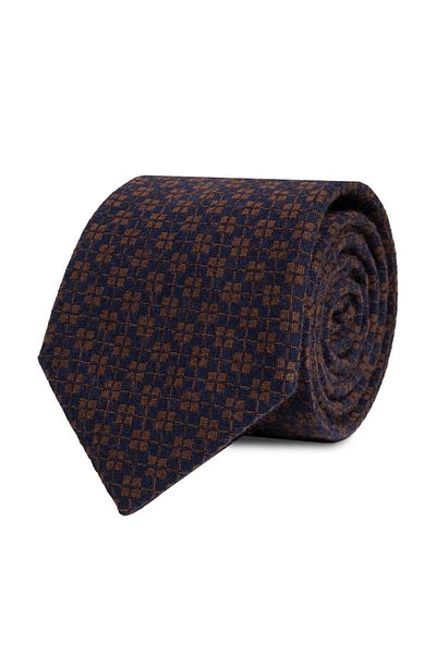 CROATE Navy Blue Soft Cotton Fabric Tie