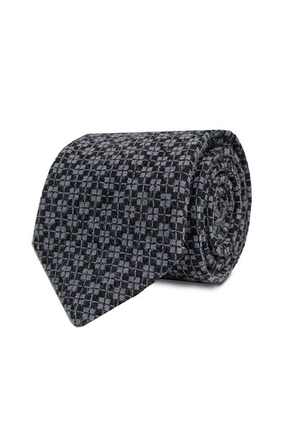 CROATE Black Soft Cotton Fabric Tie