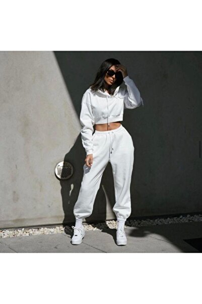 JustBS ΛΕΥΚΟ ΧΕΙΜΕΡΙΝΟ ΒΑΜΒΑΚΙ JOGGER ΓΥΝΑΙΚΕΙΟ CASUAL ΦΟΡΜΟΝΙ