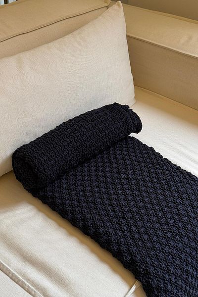 SHERIN Navy Blue TV Blanket