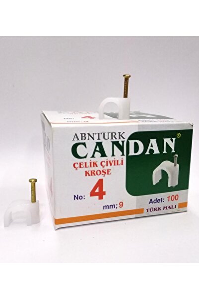 abnturk 100 adet Paslanmaz Çelik Beton Çivili 4 No 9mm Kroşe En Sağlıklı Sağl...