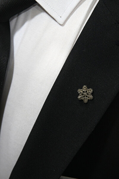 Elegante Cravatte Kar Tanesi Figürlü Broş Yaka İğnesi