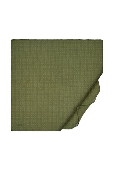 ipekevi Φουλάρι Four Seasons Khaki Green Monogram