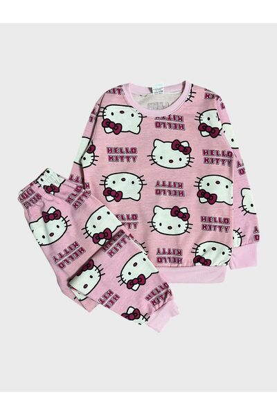 ALİŞ KİDS Σετ χειμερινής πιτζάμα με μακρυμάνικο ροζ σχέδιο Hello Kitty για κορίτσια