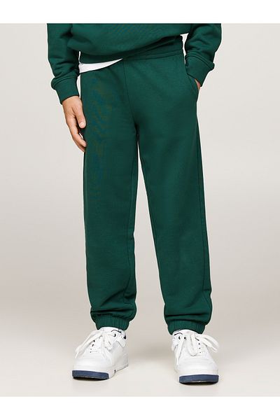 Tommy Hilfiger Green Solid Unisex Sweatpants