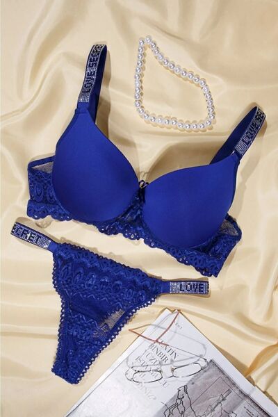 m mlinda Γυναικείο Σετ σουτιέν με επένδυση από Micro Fabric Stoned Strap