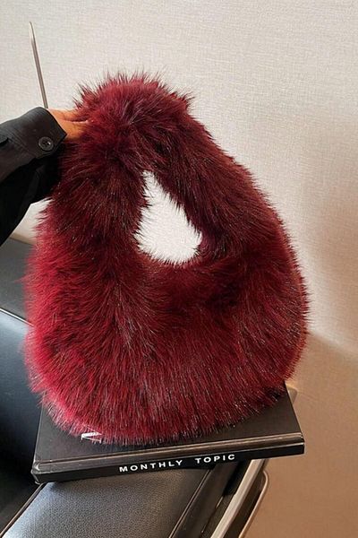 BAHELS Imported Cherry Vip Fur Plush Bag