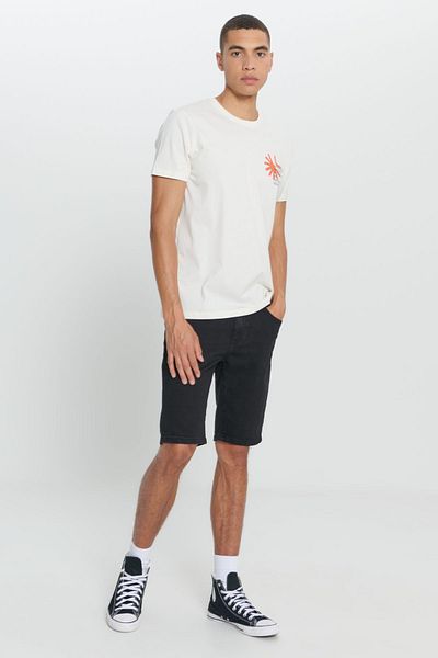 AC&Co / Altınyıldız Classics Pánské tričko Ecru Standard Fit Regular Fit, 100% bavlna, měkká textura, potištěné tričko s výstřihem