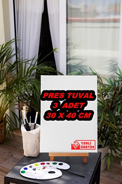 mercan tuval MERCAN PRES TUVAL 30 40 CM 3 LÜ PAKET