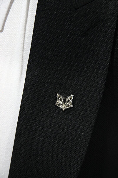 Elegante Cravatte Tilki Figürlü Ceket Yaka İğnesi Rozet Broş