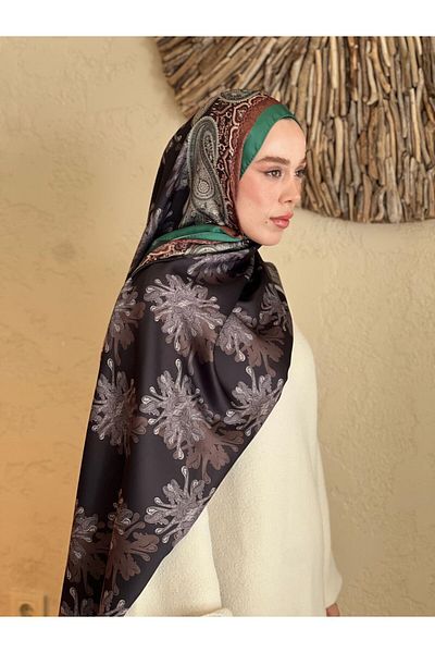 Modakaşmir Rumi Spring Pattern Silky Shawl