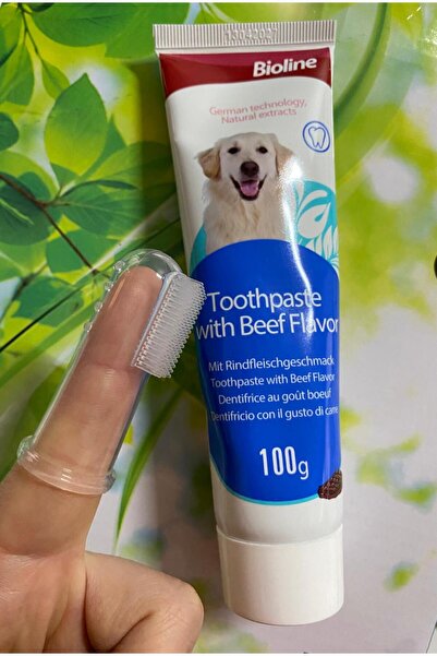 Bioline Saygın Pet Biftekli Aromalı Köpek Diş Macunu 100 gr Kapaksız Parmak D...