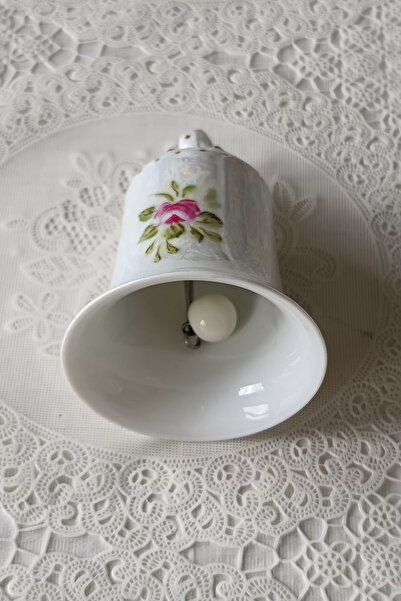 ABBETC Nurantik Antika Porselen Çan Çiçekli 5x8 cm