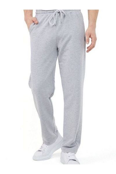 THE WHITE Men's Gray Seasonal Straight Leg Sweatpants