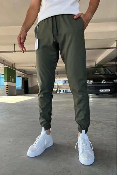 Oksit Wendy Men's Jogger Pants with Tight Fit Legs and Elastic Waist