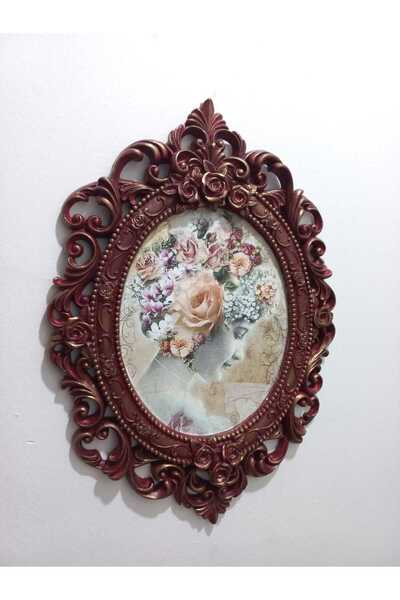 ZE DEKORASYON Çerçeveli Kadın Tablo-42cmx30cm