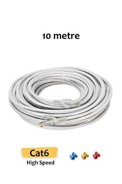 ANKTEK Cat6 İnternet Ethernet Kablosu Utp Patch Kablo High Speed ( 10 Metre )