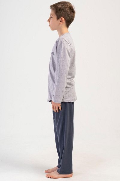 VİENETTA Costum de pijama gri cu mânecă lungă pentru băiat C8T4N1O504