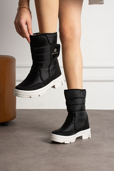 HKM shoes New Season Comfortable Fiber Thermo Sole Wedge Heel Γυναικείες ελαφριές καθημερινές μπότες χιονιού