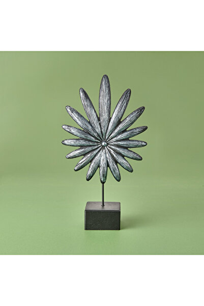 Evidea Deco Palmiye Dekor - Gümüş / Siyah - 34 cm