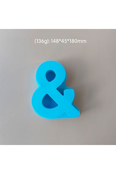 Generic قالب سيليكون راتنج وصابون حرف كبير &