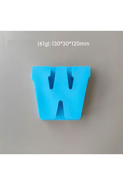 Generic قالب سيليكون راتنج وصابون حرف W متوسط الحجم