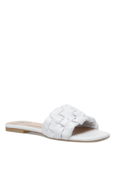 İnci Pearl Somino.Z 2Fx White Women's Flat Slippers