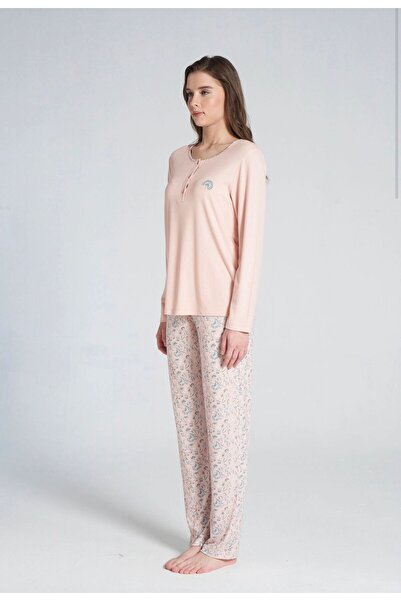 İpek Women's Long Sleeve Plus Size Pajama Set