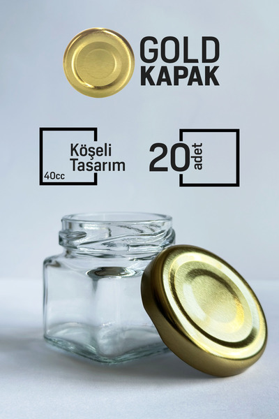LeylakHome Mini-Küçük Kare Cam Kavanoz Düğün Nişan Bal Süsleme Kavanozu 40ml ...