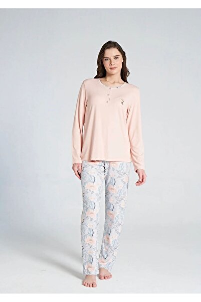İpek Women's Long Sleeve Plus Size Pajama Set