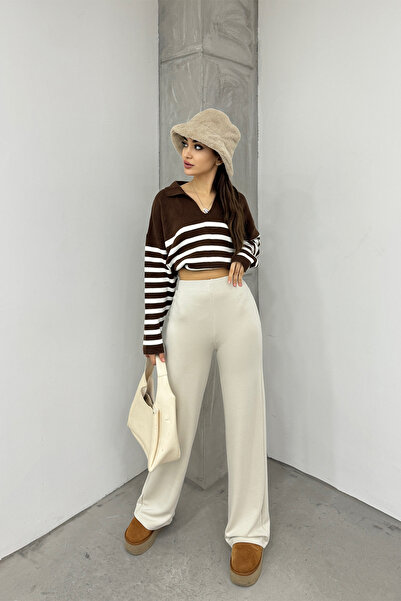 Sun Victoria Kadın High Rise Comfortlux Düz Kesim Beli Lastikli Pantolon/eşofman Altı