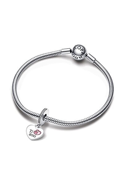 Pandora Ti Amo kalp sallantılı charm