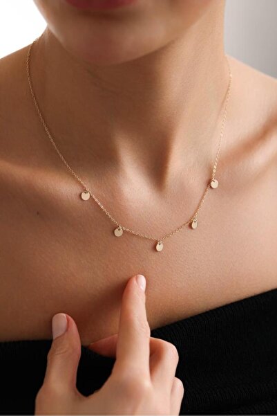 Tufanlar Kuyumculuk 14 Ayar Altın Tasarım Pullu Kolye