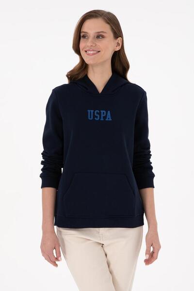 U.S. Polo Assn. Women's Navy Blue Basic Hooded Sweatshirt Tekspor 193917 .6