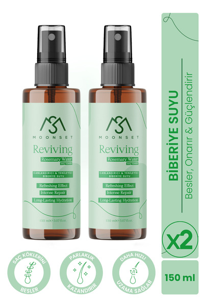 moonset ماء الروزماري – تونيك نباتي للشعر مضاد للتساقط ومعزز لنمو الشعر (150 ...