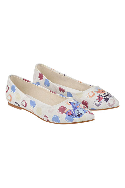 Streetfly Printed Colorful Cats Love Patterned Women's Ballerinas