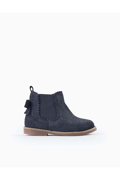 Ziddy SUEDE LEATHER BOOTS FOR BABY GIRLS DARK BLUE