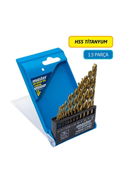 Master 530826 Titanyum HSS Matkap Ucu Seti 1.5-6.5mm (13 Parça)