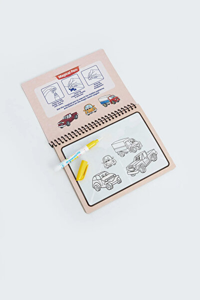 Magic Water Sihirli Boyama Kitabı Water Magic Book Özel Sulu Kalem ile Vehicles Araçlar Taşıtlar
