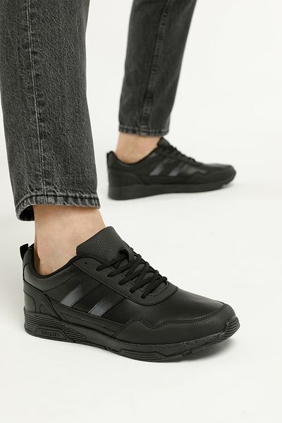 Kinetix Ethos Pu 2Pr Black Men's Sneakers