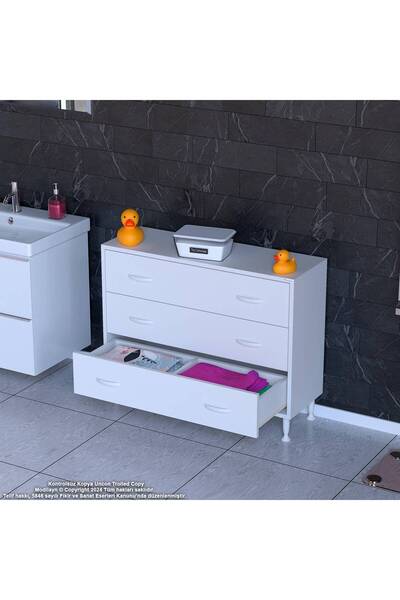 Modilayn SÖKE 100x75x32,5 cm’ lik 3 Çekmeceli 6 Gözlü Banyo Organizeri Çok Am...