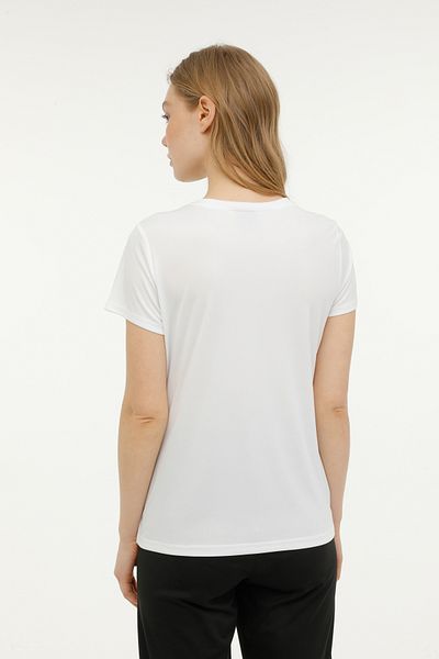 Kinetix Tricou cu mânecă scurtă pentru femei W-sn230 Basic Pes C Gât alb
