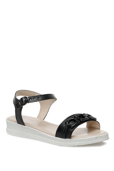 ART BELLA Cs22060 2fx Schwarze flache Sandalen für Damen