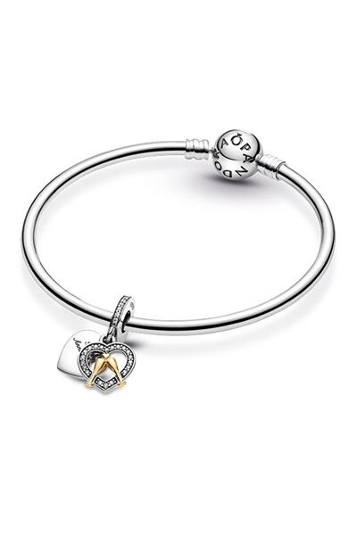 Pandora İki Renkli Mutlu Yıl Dönümleri Sallantılı Charm