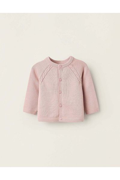 Ziddy COTTON CARDIGAN FOR NEWBORN GIRLS PINK