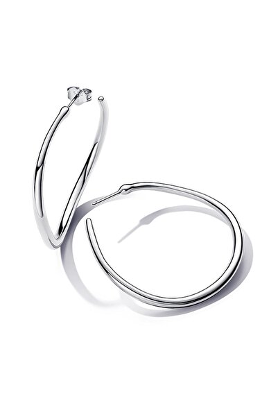 Pandora Doğal Şekilli 42 mm Açık Halka Küpeler